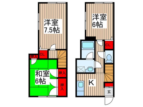 サニ―ハイツ三枝の物件間取画像